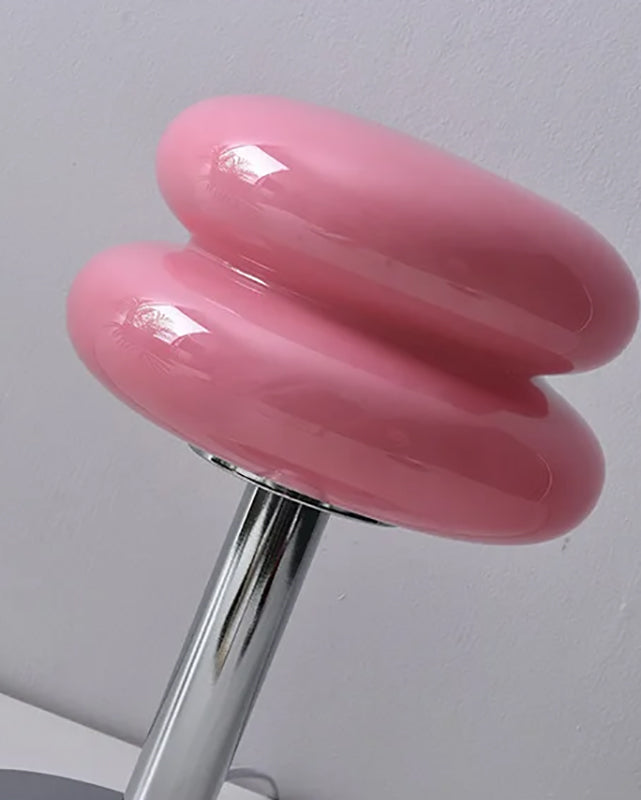 Tischleuchte BILBAO - Stilvolle Tischlampe Macaron aus Glas für Beistelltisch oder Nachttisch