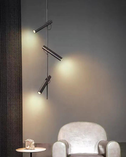 Hängeleuchte LORIENT - Moderne minimalistische Hängelampe mit verstellbaren LED Röhren-Spot