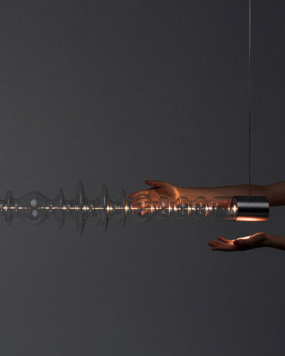 Hängeleuchte VALENCE - Postmoderne Designer Hängelampe aus Glas