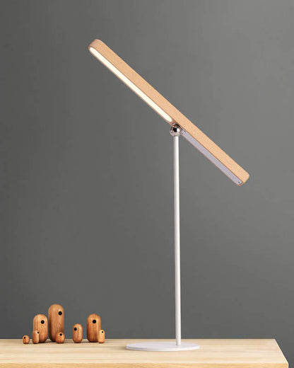 Tischleuchte COLOMBES - Kabellose LED Tischlampe aus Holz