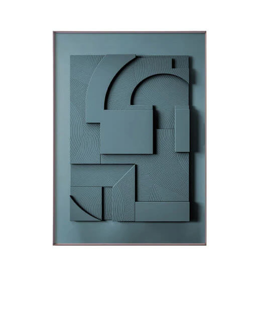 Leinwand MAILAND - Abstraktes geometrisches Poster mit 3D Wirkung