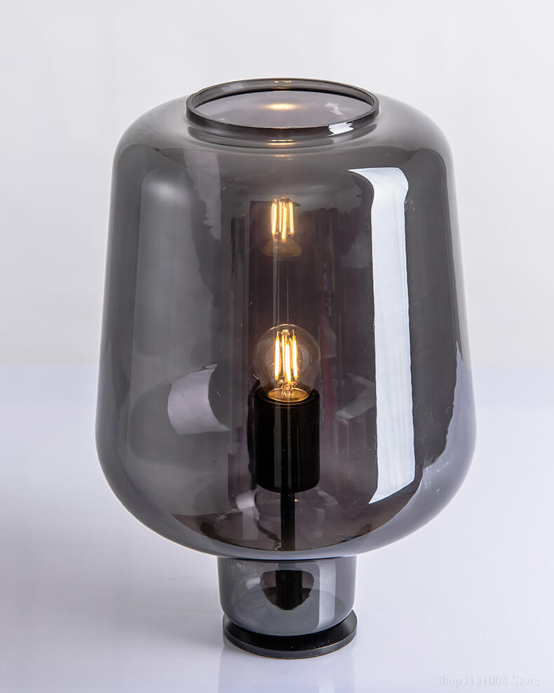 MARSEILLE table lamp - designer table lamp made of dark glass