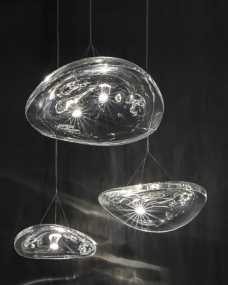 METZ hanging light - Postmodern hanging lamp made of glass