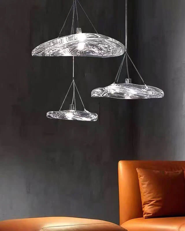 METZ hanging light - Postmodern hanging lamp made of glass